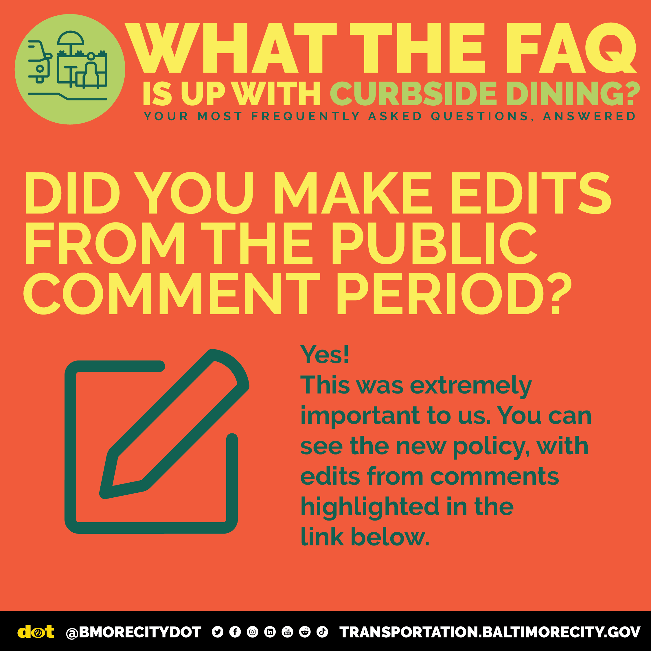 Did you make edits from the public comment period?